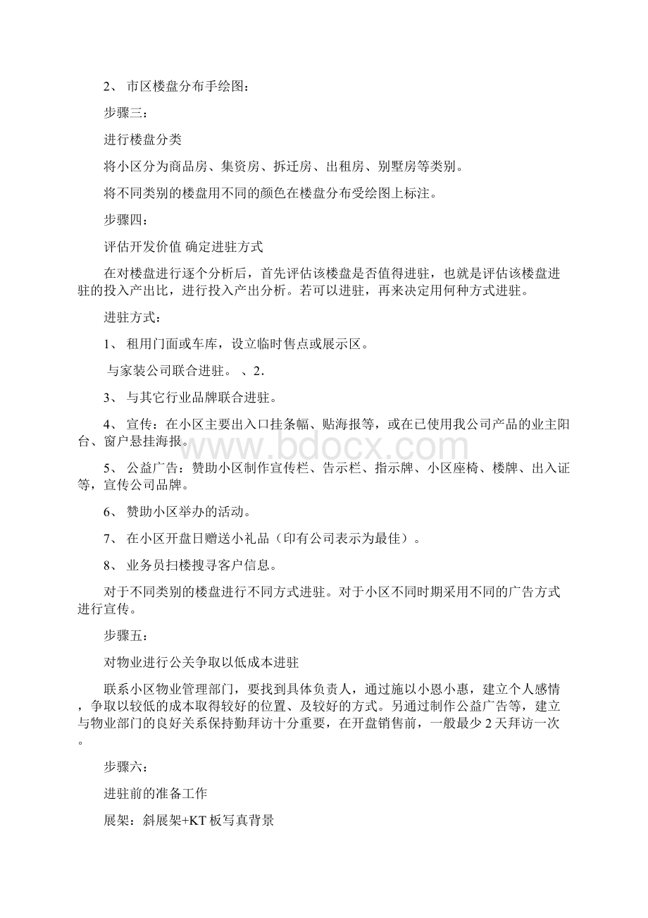 建材行业小区流程及推广方案Word格式文档下载.docx_第3页