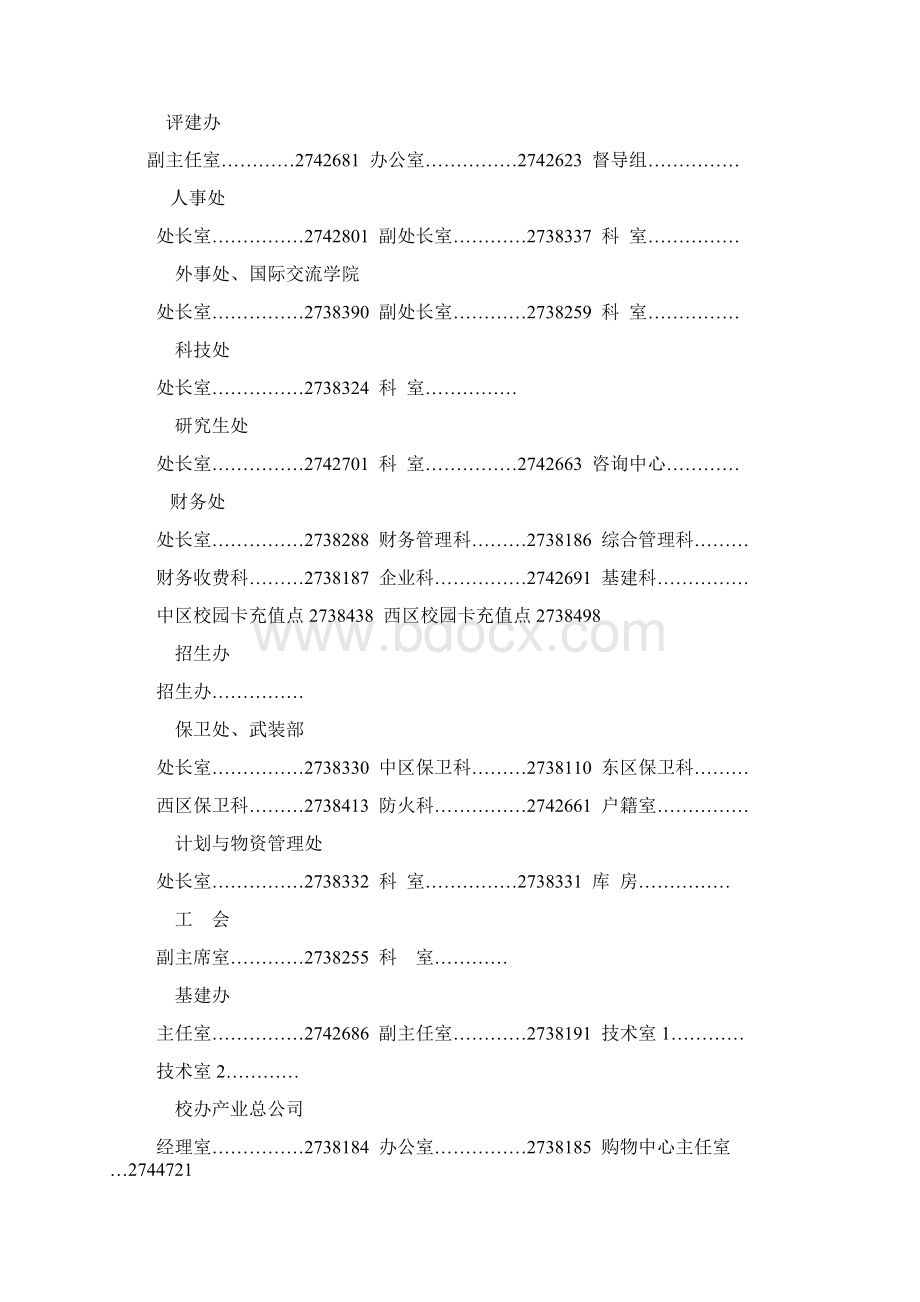 齐齐哈尔大学办公室电话一览表.docx_第3页