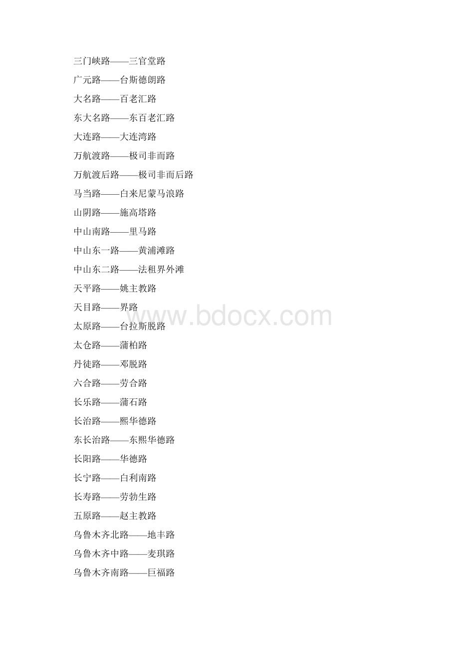 上海新旧路名对照老上海懂的.docx_第3页