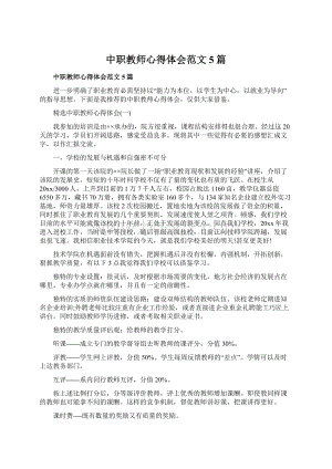 中职教师心得体会范文5篇.docx