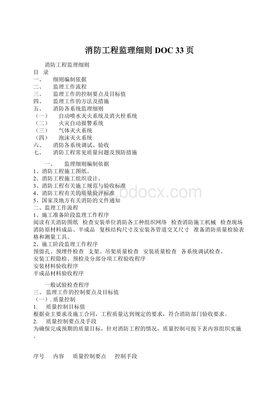 消防工程监理细则DOC 33页Word文件下载.docx_第1页