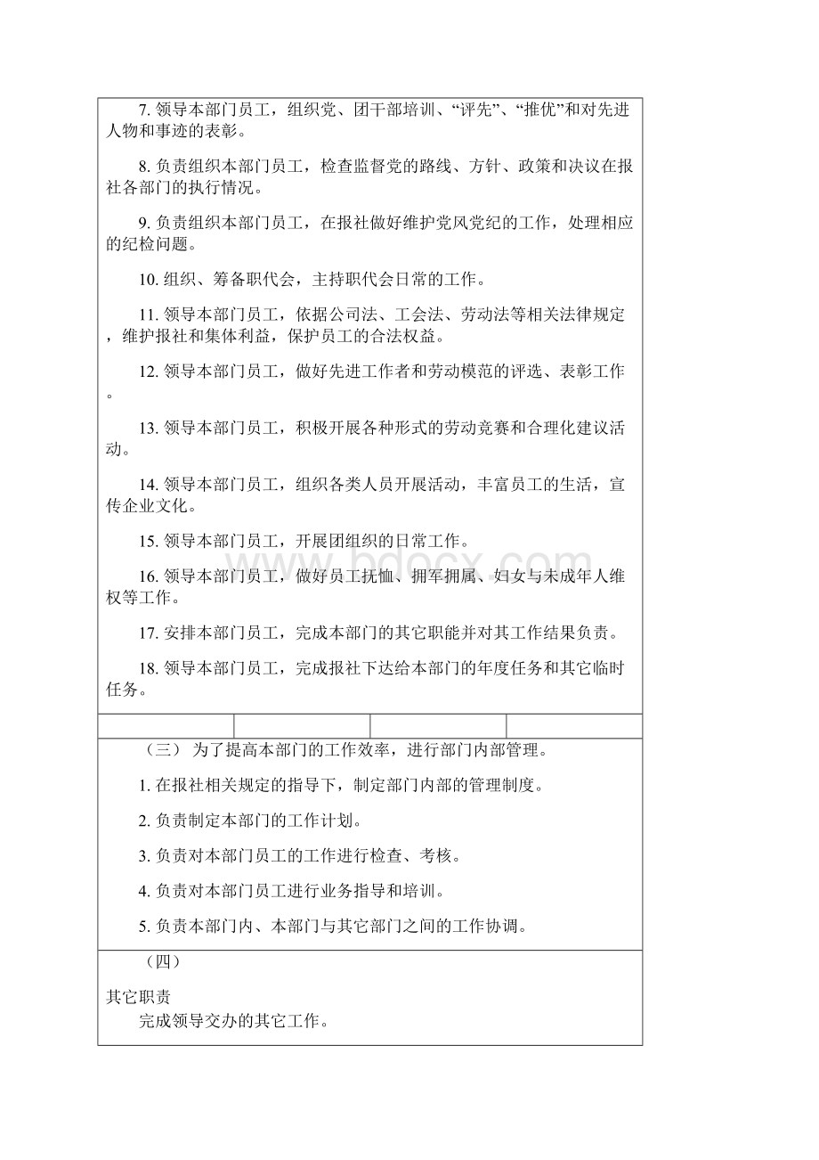 岗位说明书党群工作部主任.docx_第2页