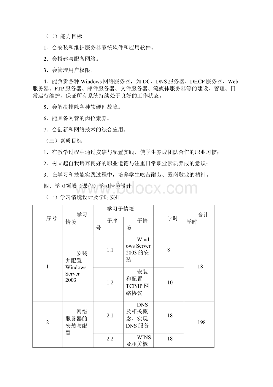 课程标准网络服务器配置Word文件下载.docx_第2页