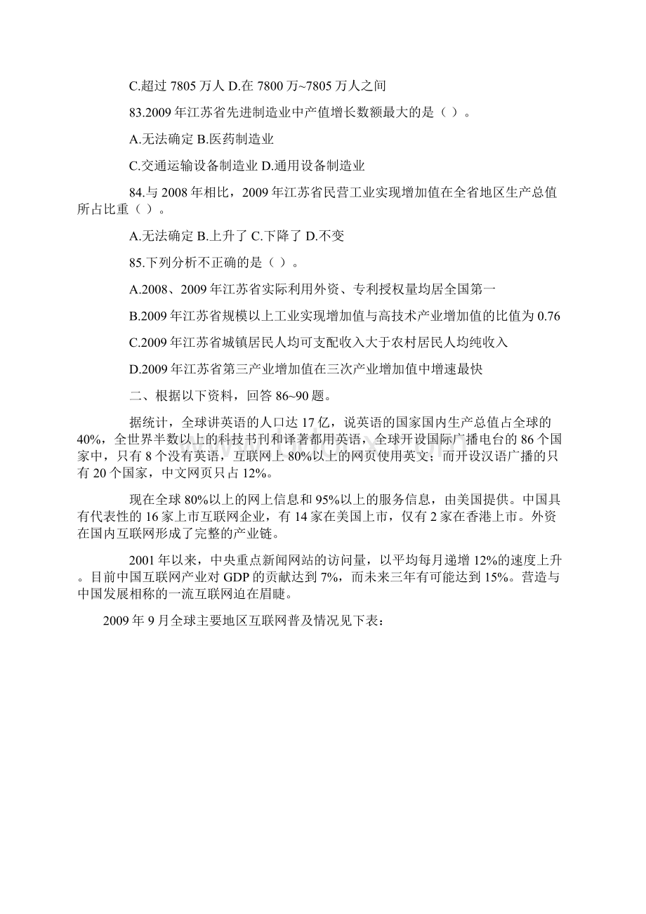 公务员资料分析专题训练历年国家及各省市资料分析真题汇总11Word格式文档下载.docx_第2页