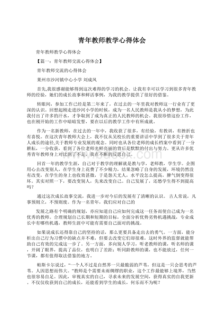 青年教师教学心得体会Word格式.docx_第1页