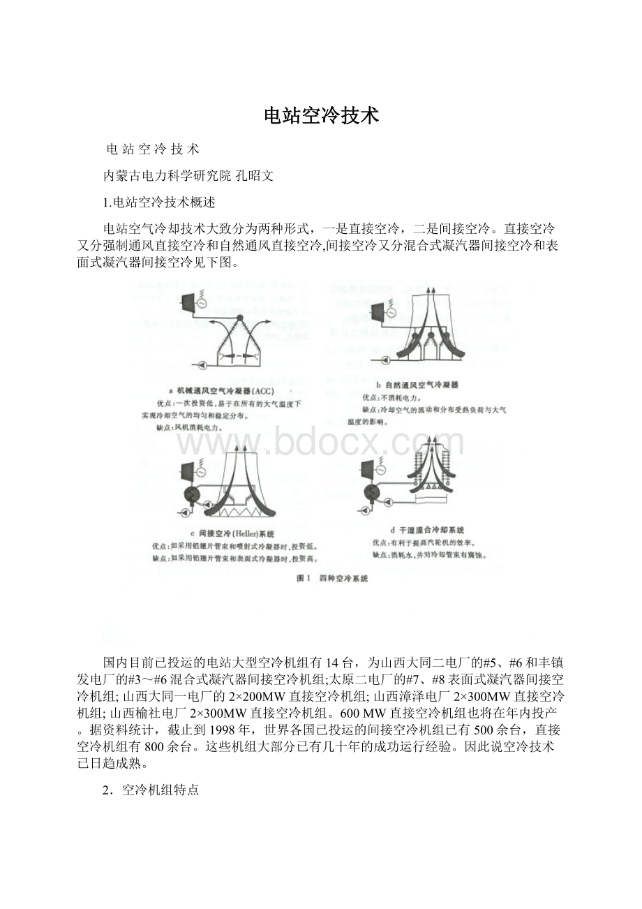 电站空冷技术文档格式.docx