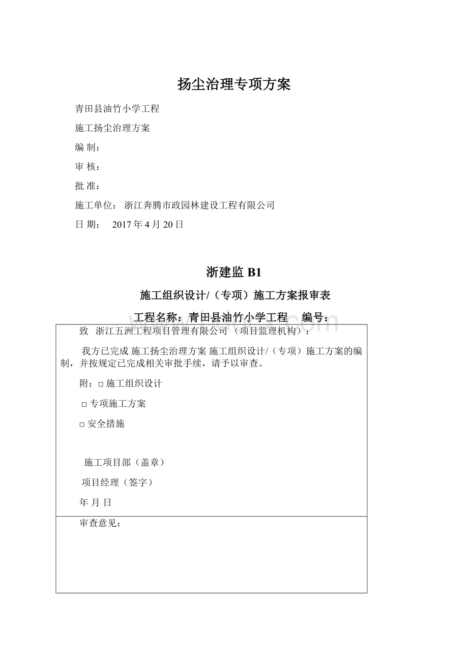 扬尘治理专项方案.docx_第1页