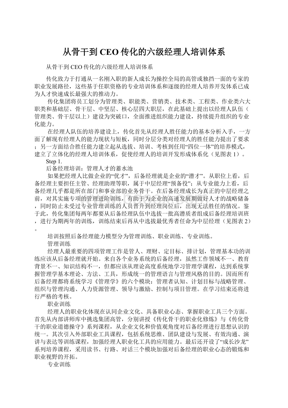 从骨干到CEO传化的六级经理人培训体系文档格式.docx_第1页