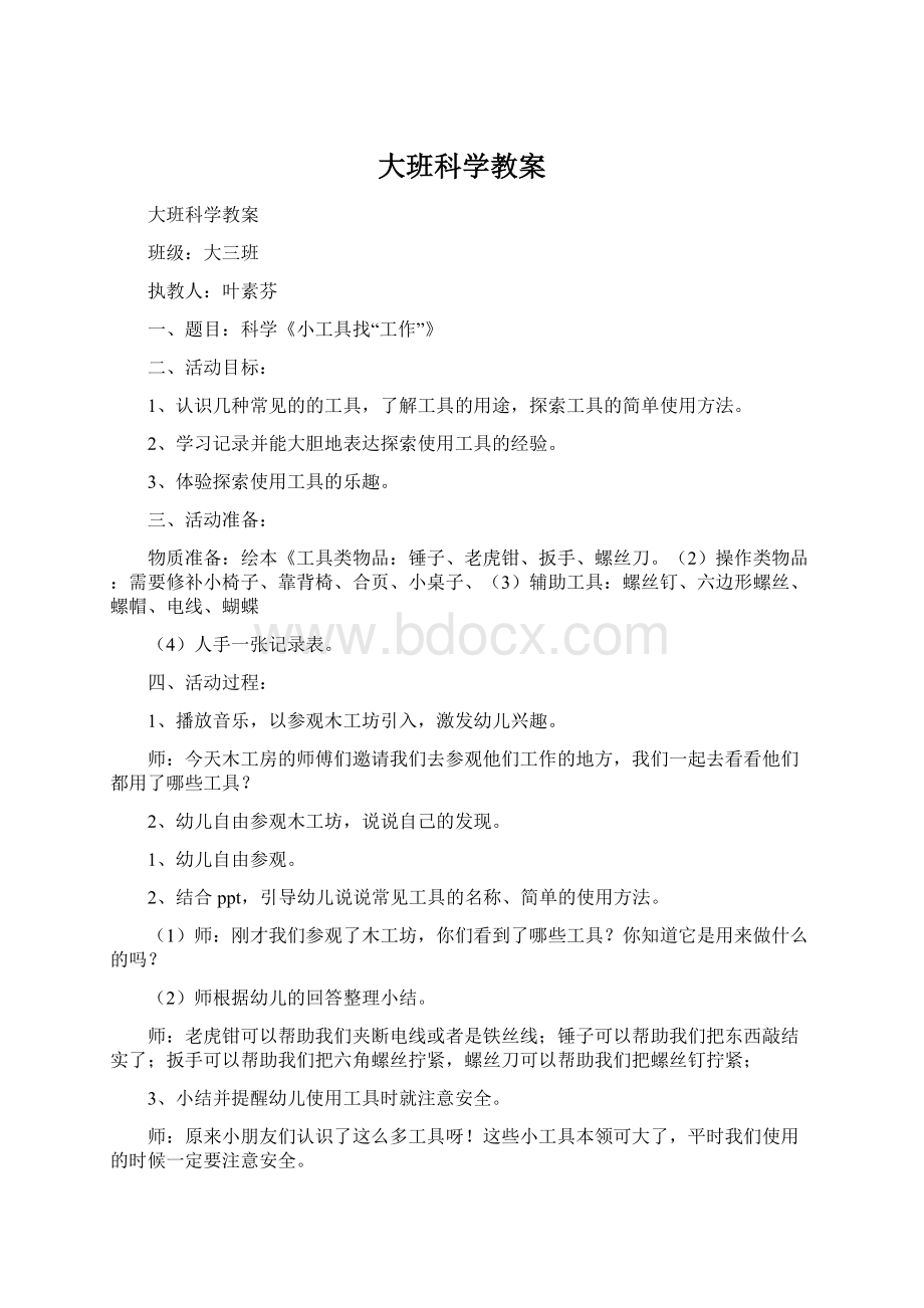 大班科学教案Word格式文档下载.docx