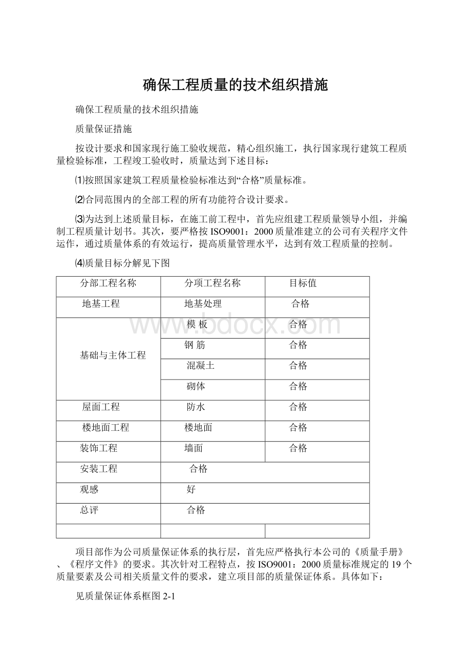 确保工程质量的技术组织措施.docx