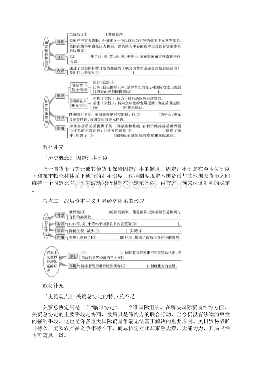 届一轮复习人教版第28讲 战后资本主义世界经济体系的形成 教案.docx_第2页