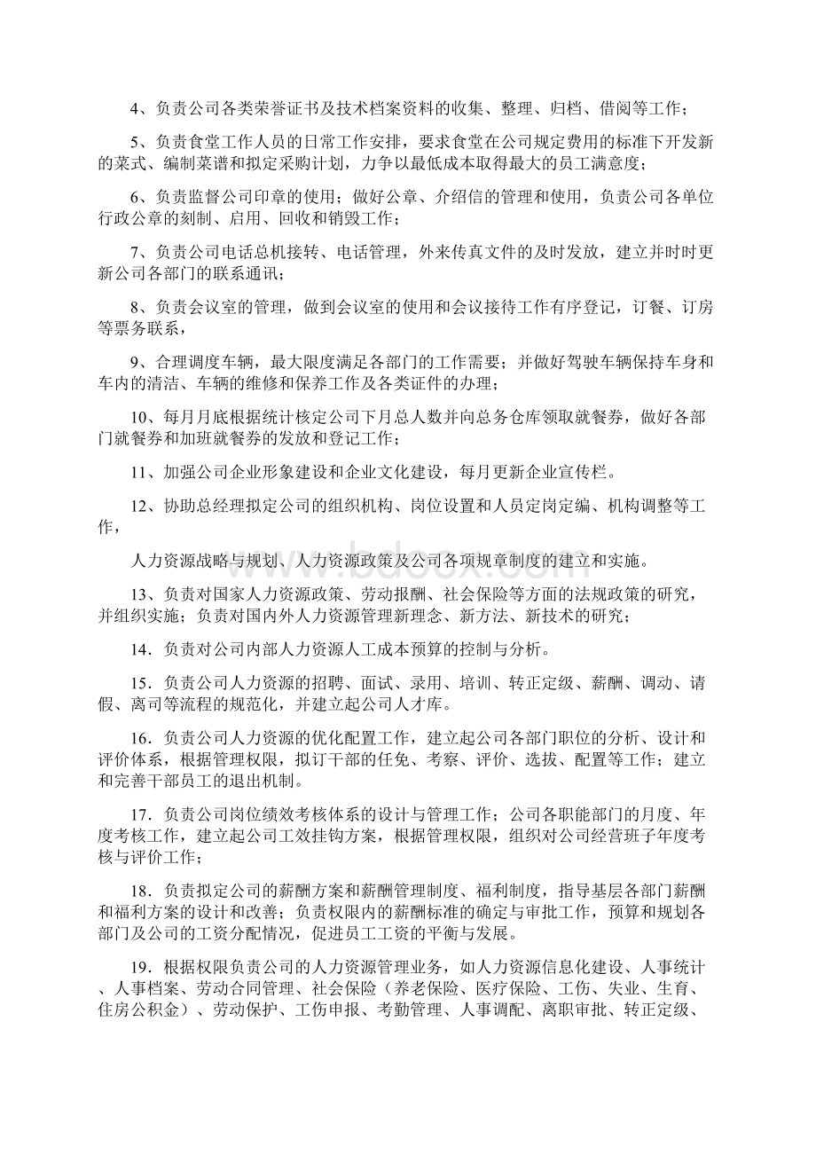 总经理办公室职责Word文档下载推荐.docx_第2页