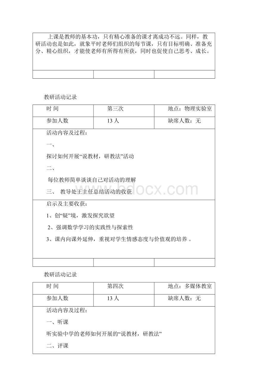 初中数学教研活动记录.docx_第2页