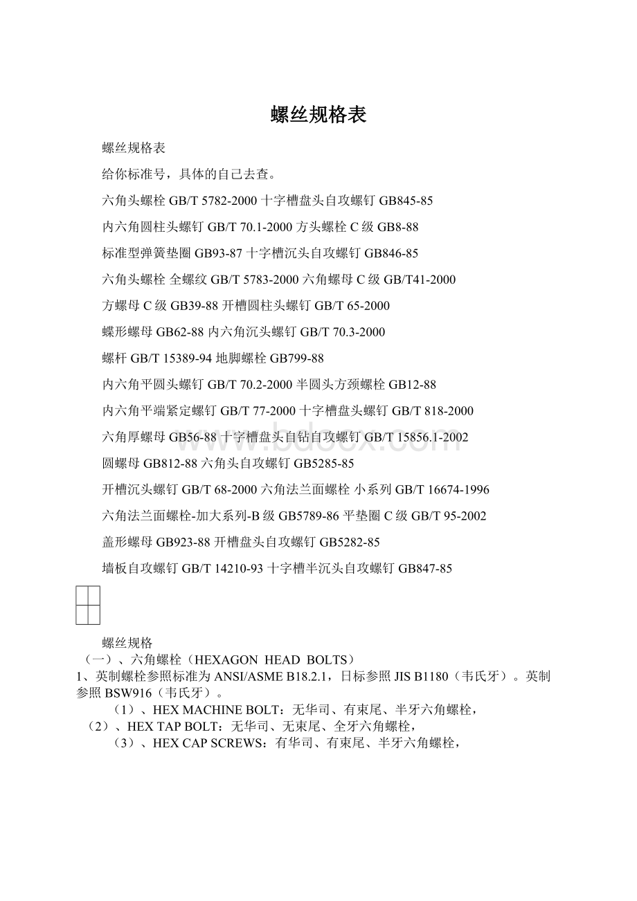 螺丝规格表.docx_第1页