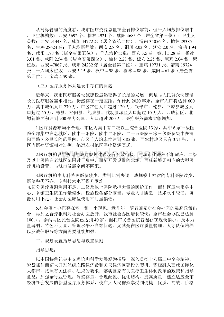 咸阳市医疗机构设置规划.docx_第2页