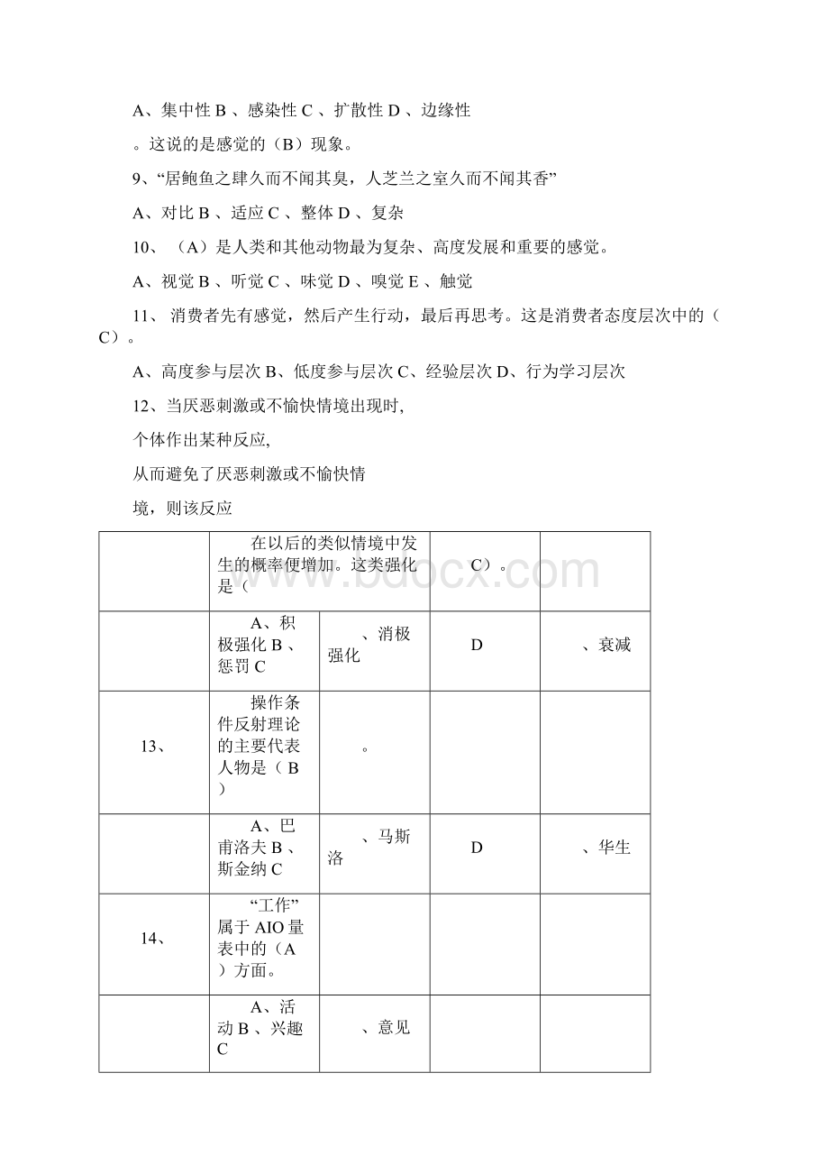 消费者行为学复习题含答案.docx_第2页