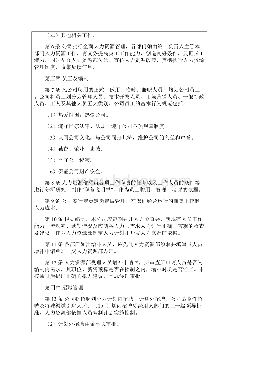 人事制度人力资源管理制度范本.docx_第3页