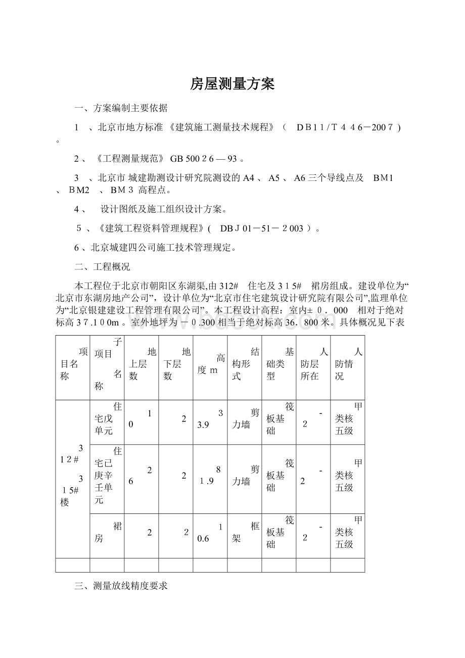 房屋测量方案Word文档下载推荐.docx