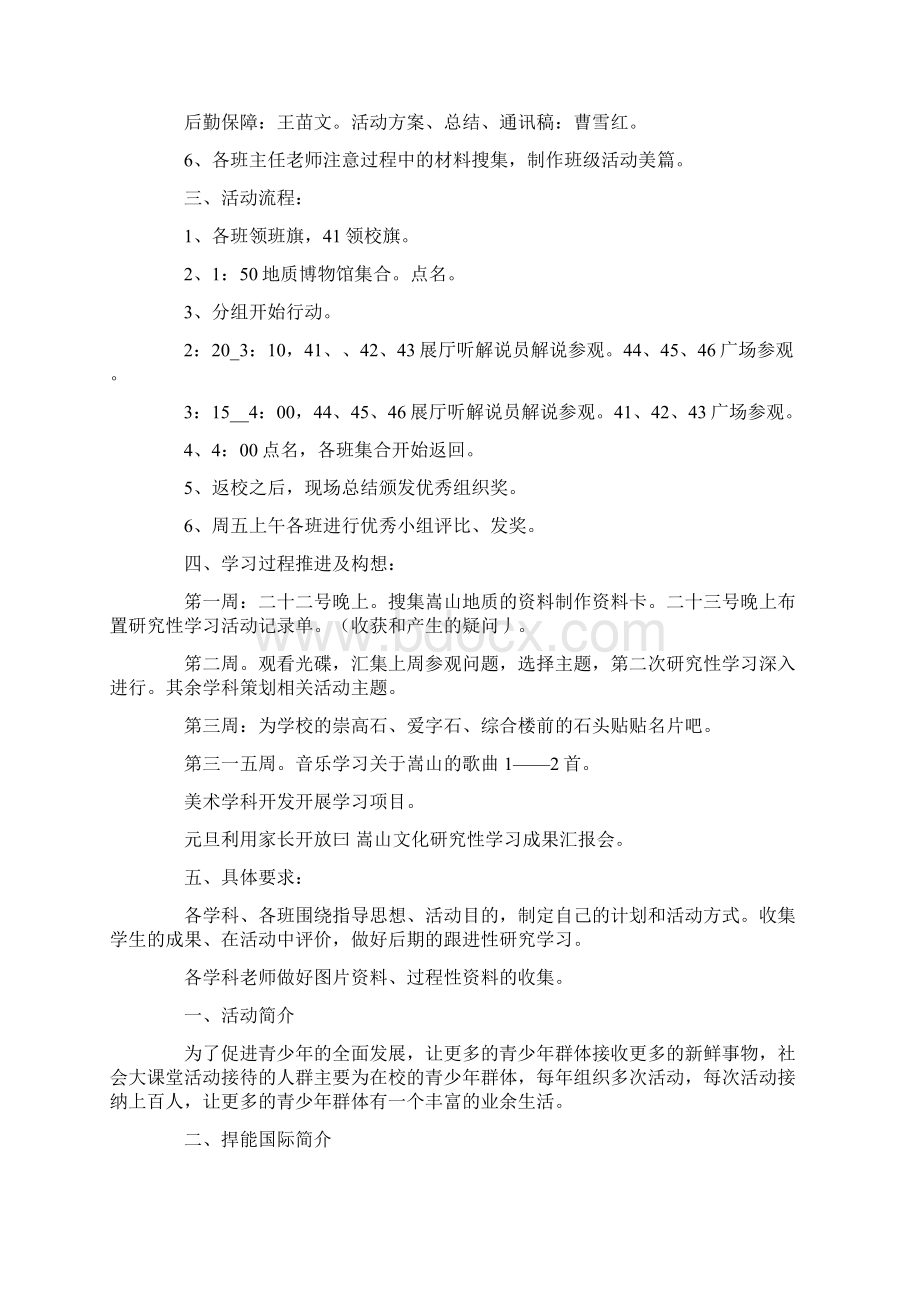 社会实践活动方案八篇最新Word文件下载.docx_第3页