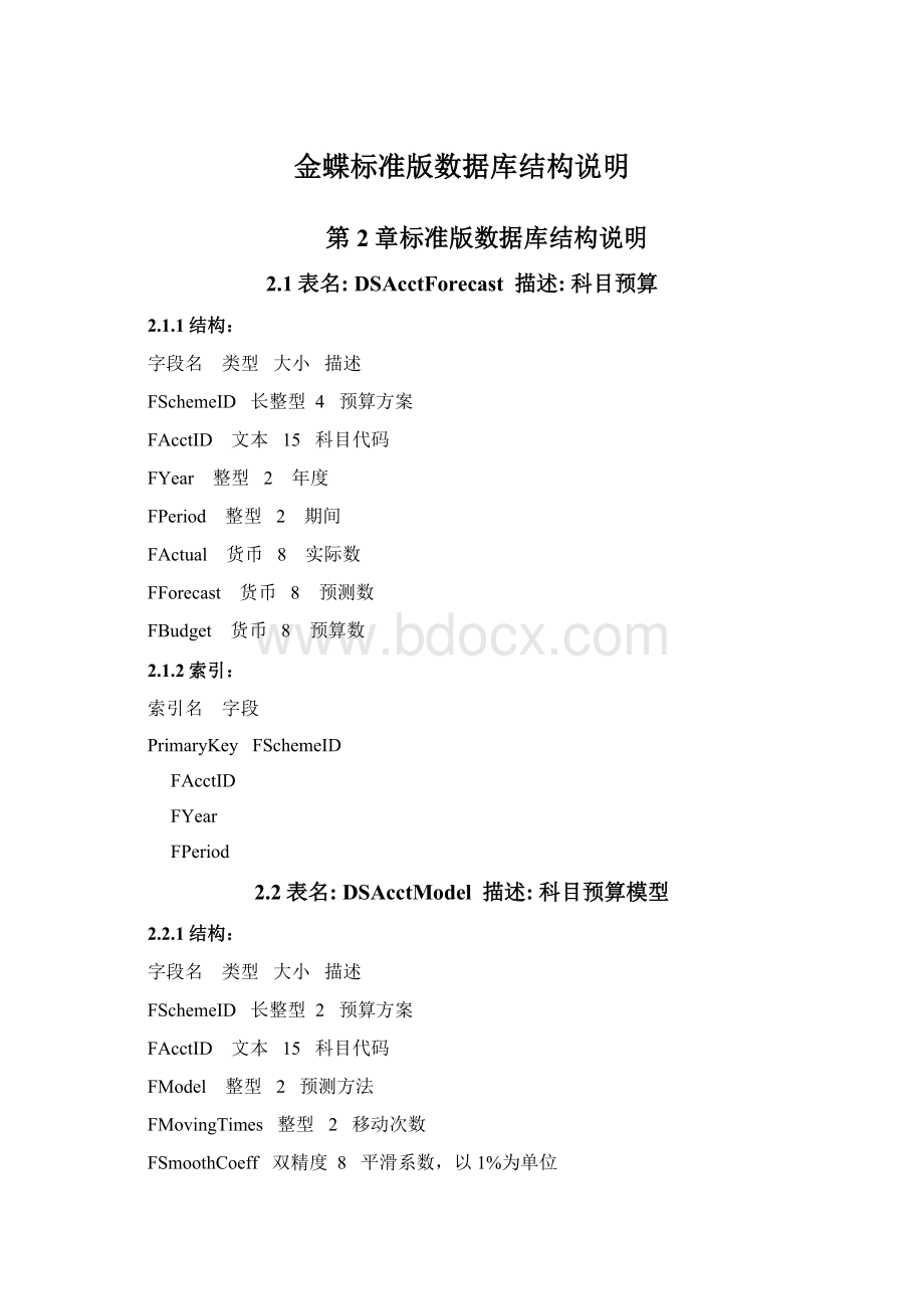 金蝶标准版数据库结构说明Word文档下载推荐.docx_第1页