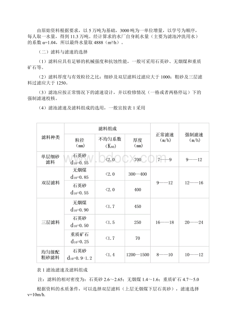 给水工程普通快滤池设计说明书.docx_第3页