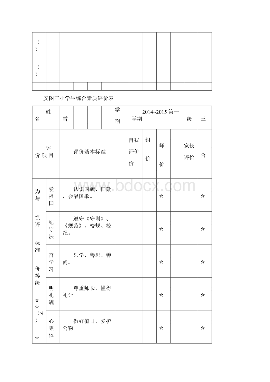 学生综合素质评价表女正面.docx_第3页