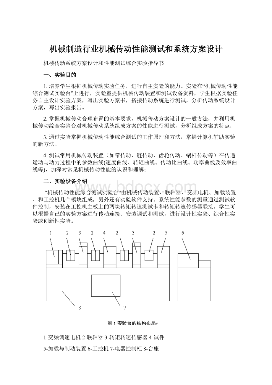 机械制造行业机械传动性能测试和系统方案设计.docx_第1页