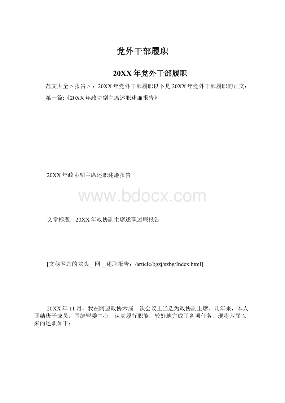 党外干部履职Word文档下载推荐.docx