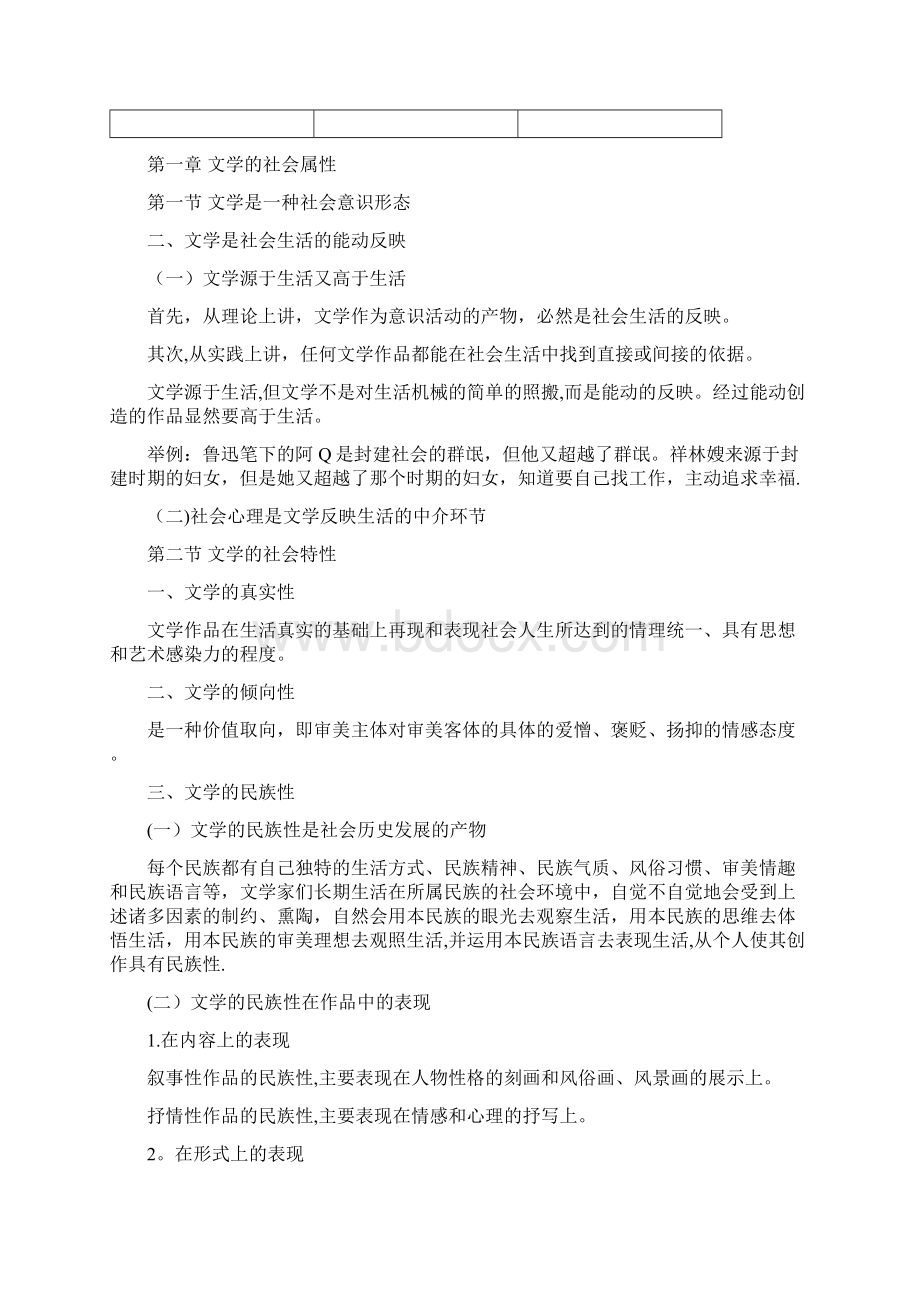 大学期末考文学概论重点Word下载.docx_第2页