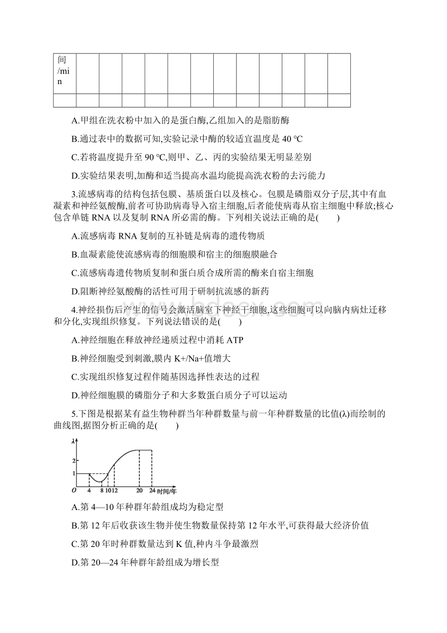 高考生物课标版仿真模拟卷五Word下载.docx_第2页