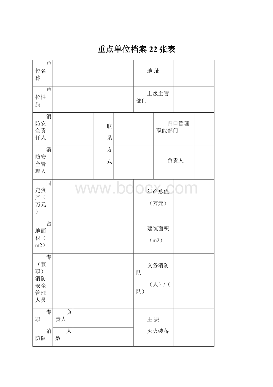 重点单位档案22张表.docx_第1页