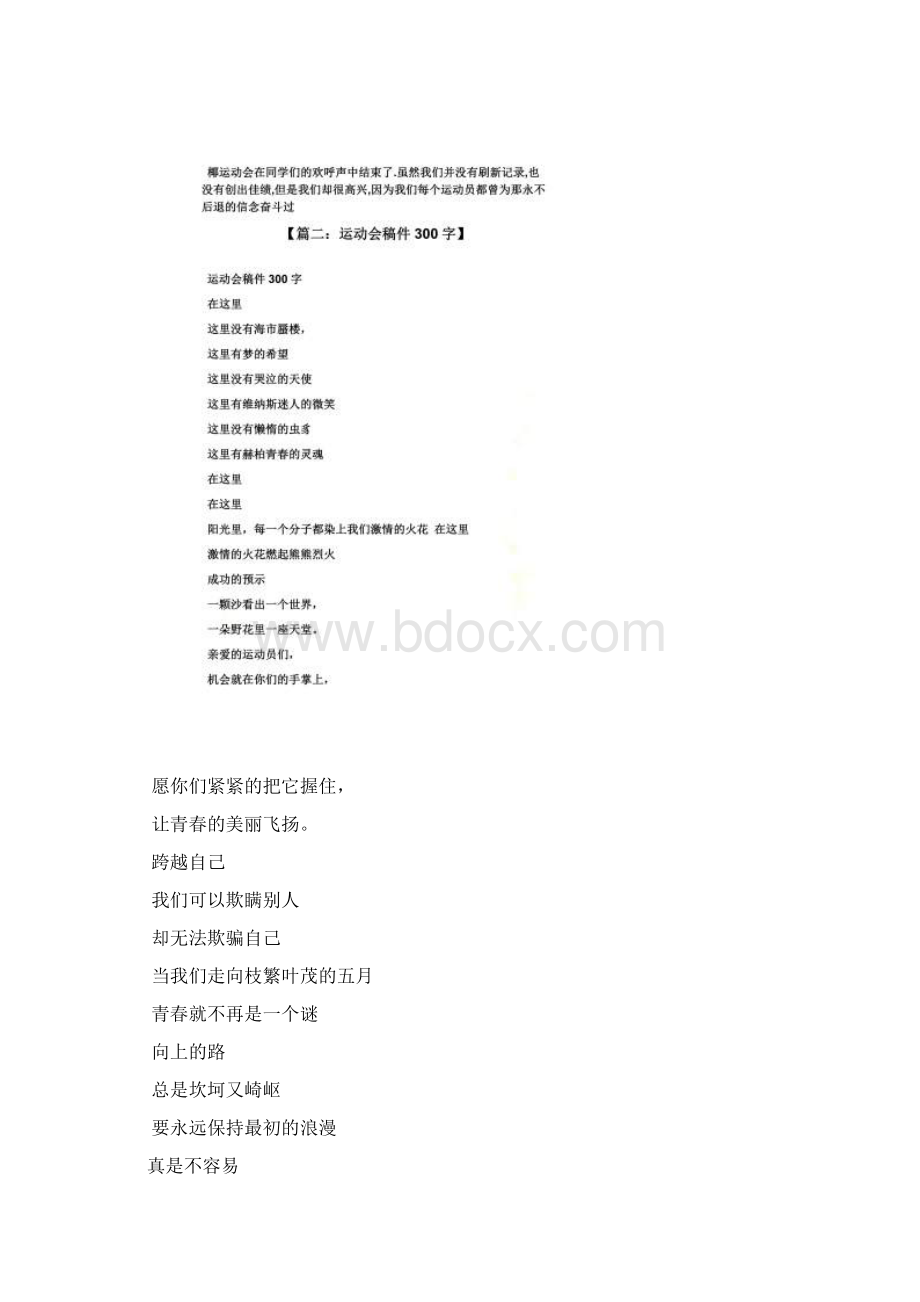 运动会的发言稿300字.docx_第2页