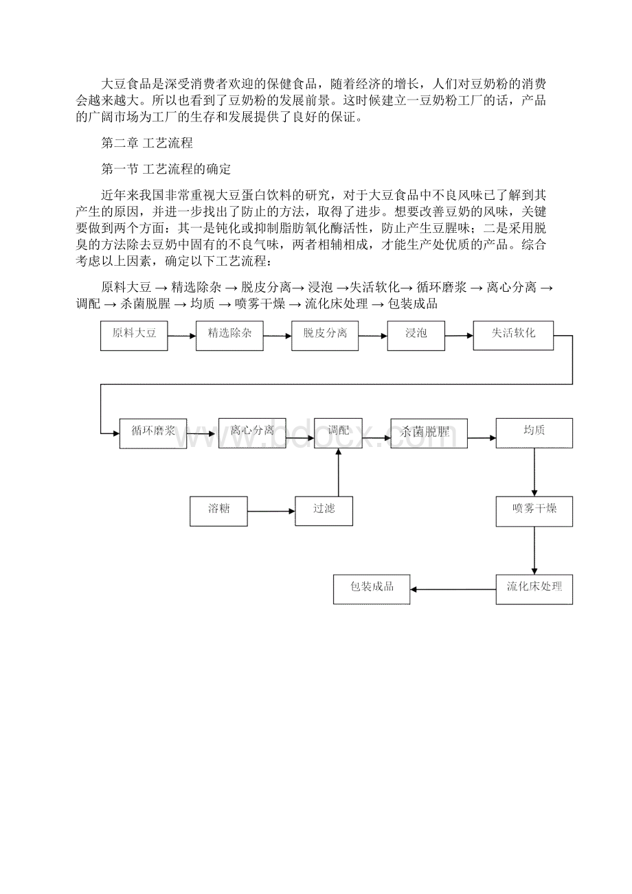 年产550吨豆奶粉工厂设计说明书.docx_第2页