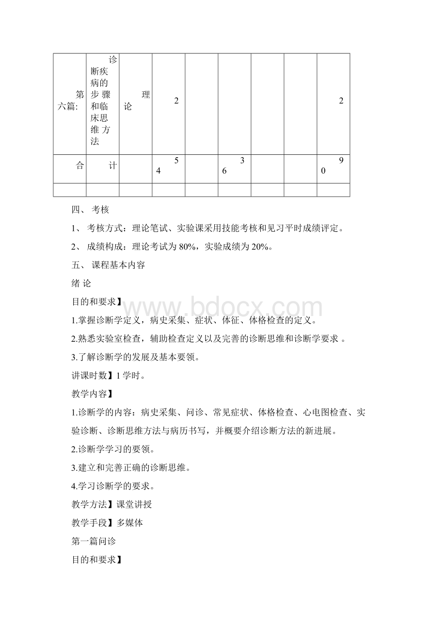 口腔医学诊断学教学大纲.docx_第3页