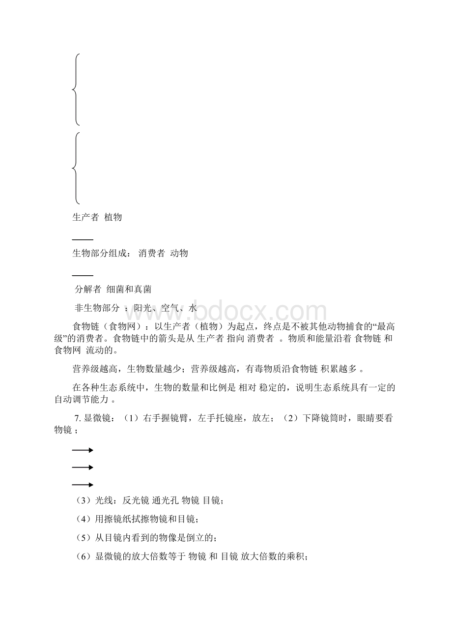 七年级生物上册期末填空题复习有答案.docx_第2页