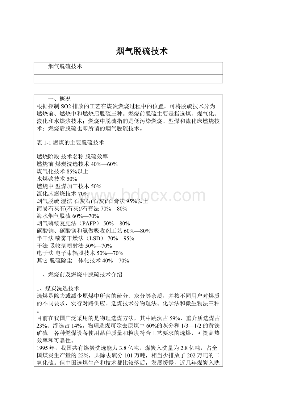 烟气脱硫技术文档格式.docx_第1页