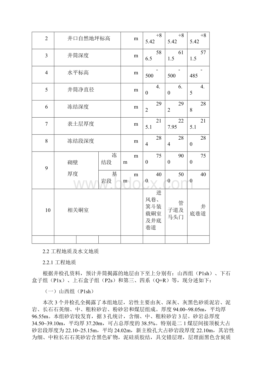 XX煤矿主副风井矿建施工组织设计.docx_第3页