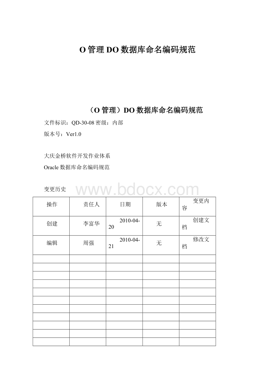 O管理DO数据库命名编码规范.docx_第1页