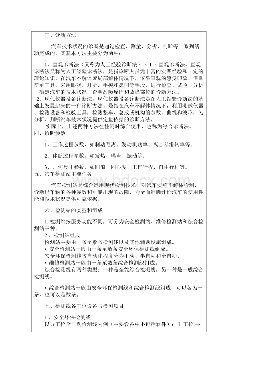 汽车检测及维修教案.docx_第2页