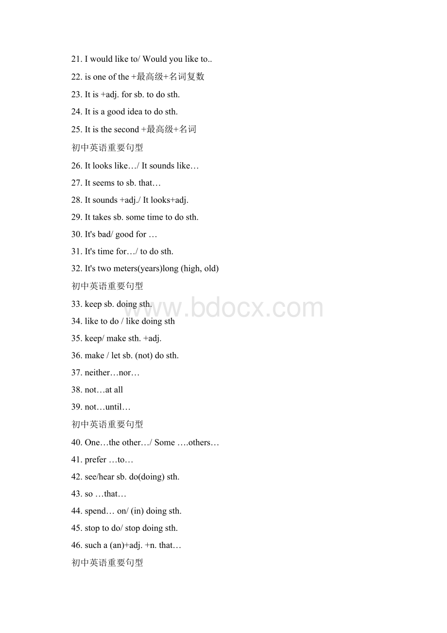 初中英语重要句型及例句可以给学员补充.docx_第2页