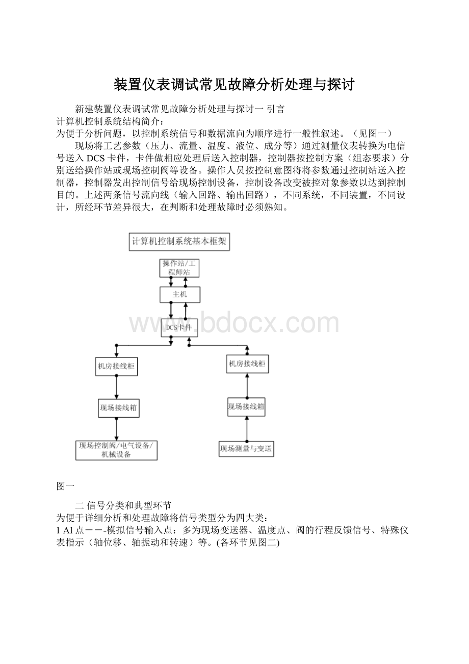 装置仪表调试常见故障分析处理与探讨Word格式文档下载.docx