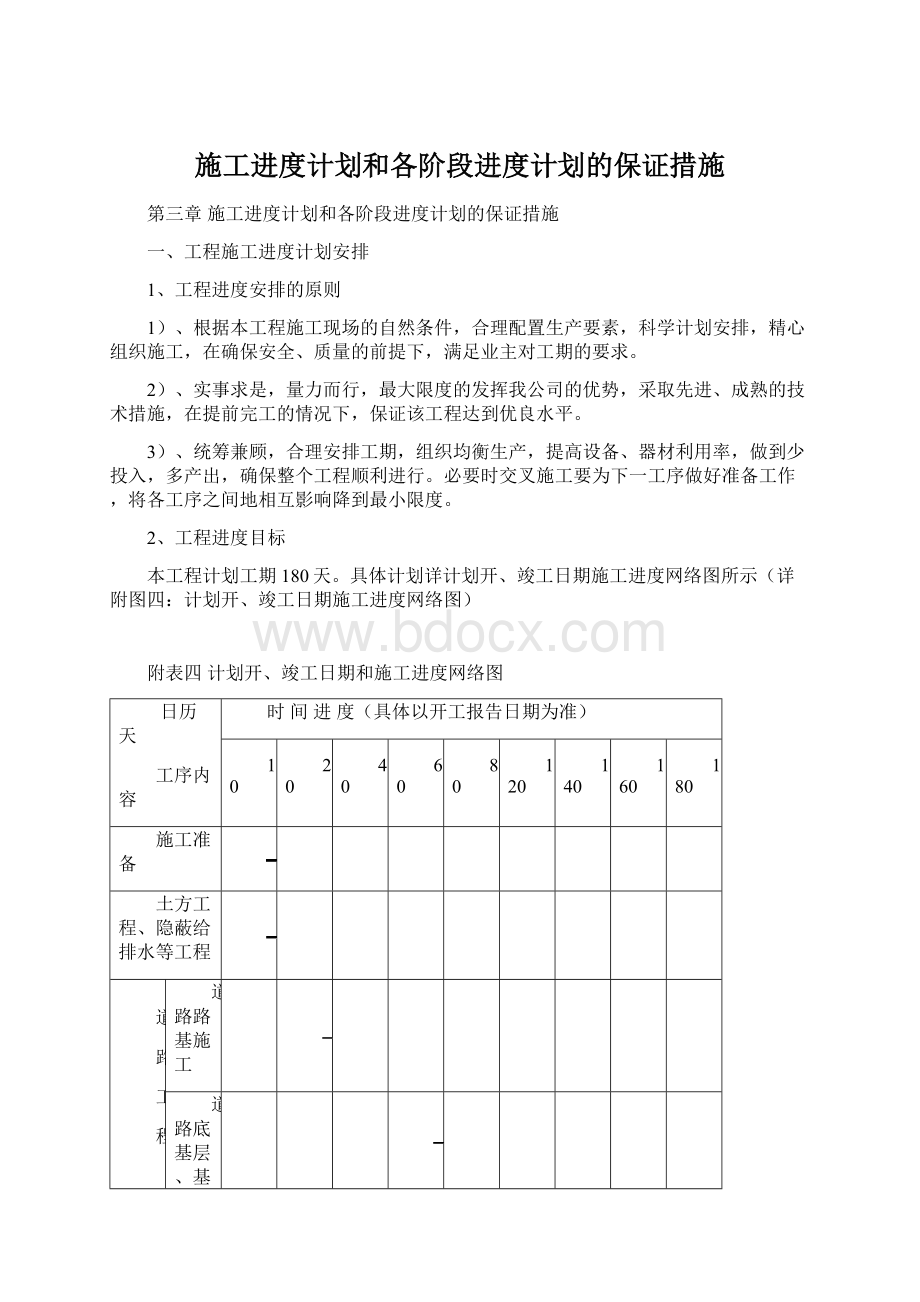 施工进度计划和各阶段进度计划的保证措施.docx_第1页