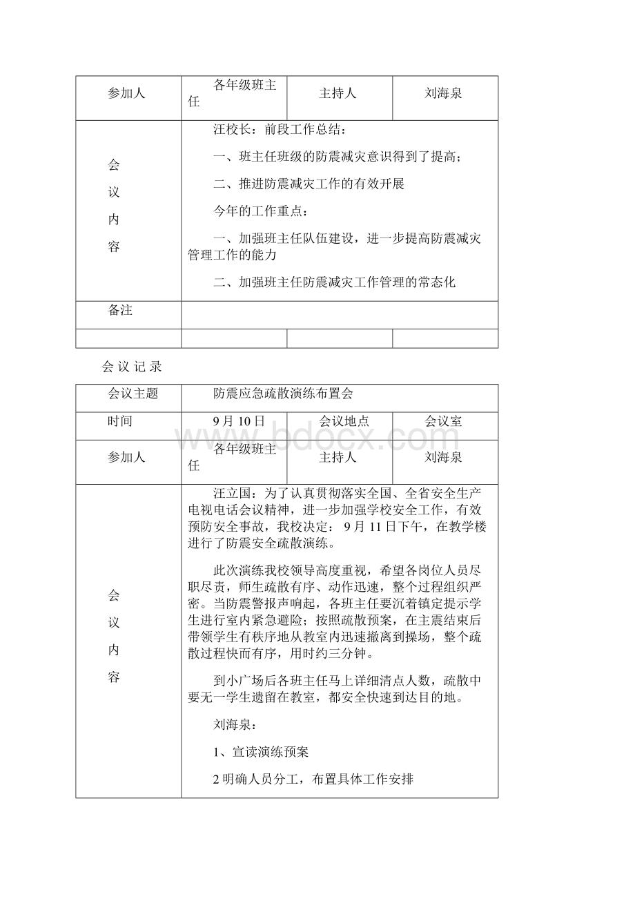 防震减灾会议记录Word文档下载推荐.docx_第3页