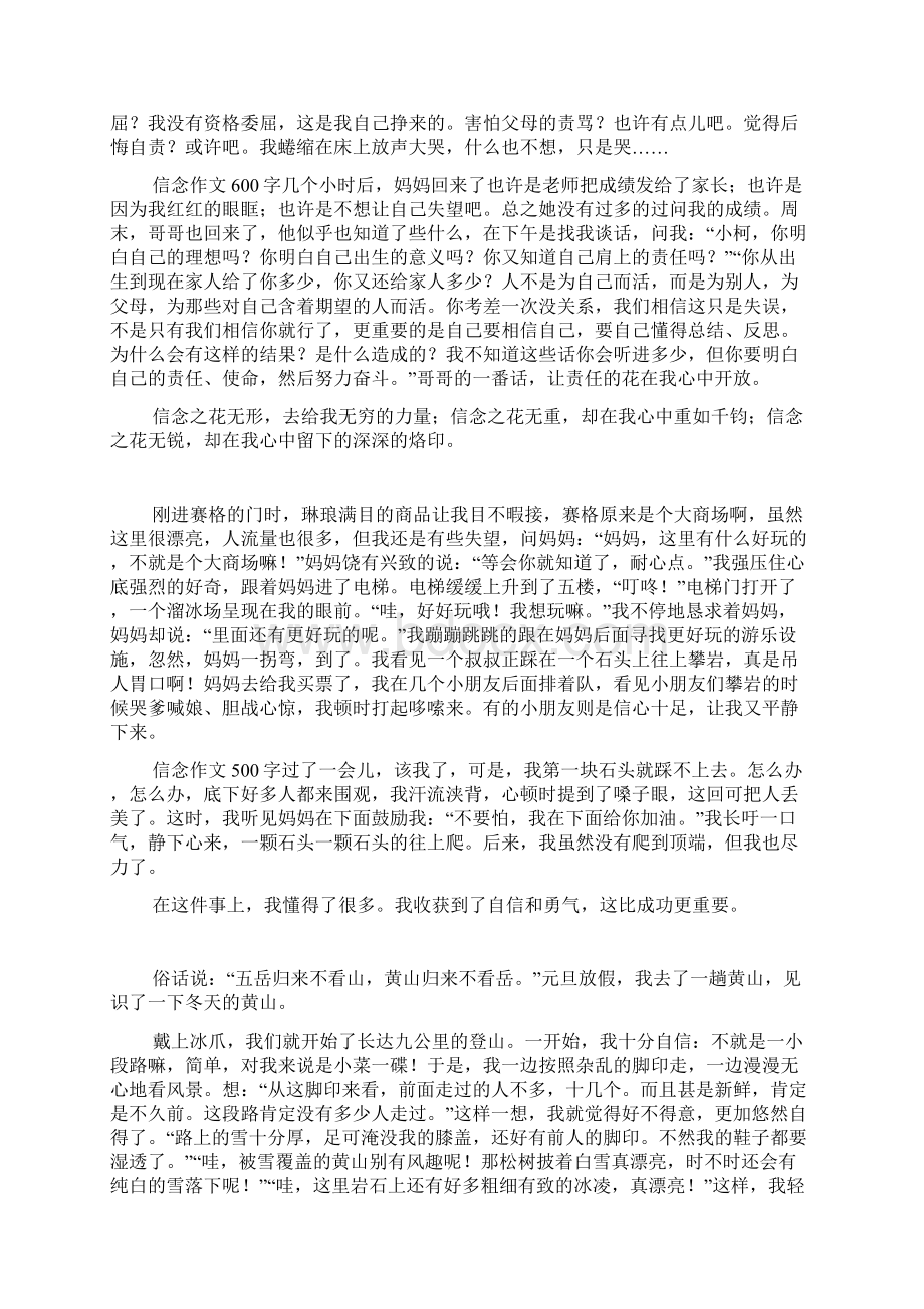 关于信念的话题作文500字600字800字Word格式文档下载.docx_第2页