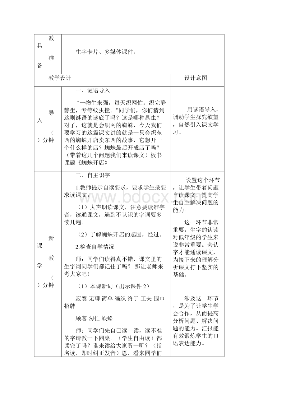 小学语文二年级下册《蜘蛛开店》讲读课文教学.docx_第2页