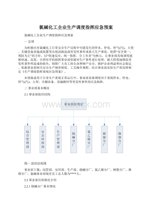 氯碱化工企业生产调度指挥应急预案.docx