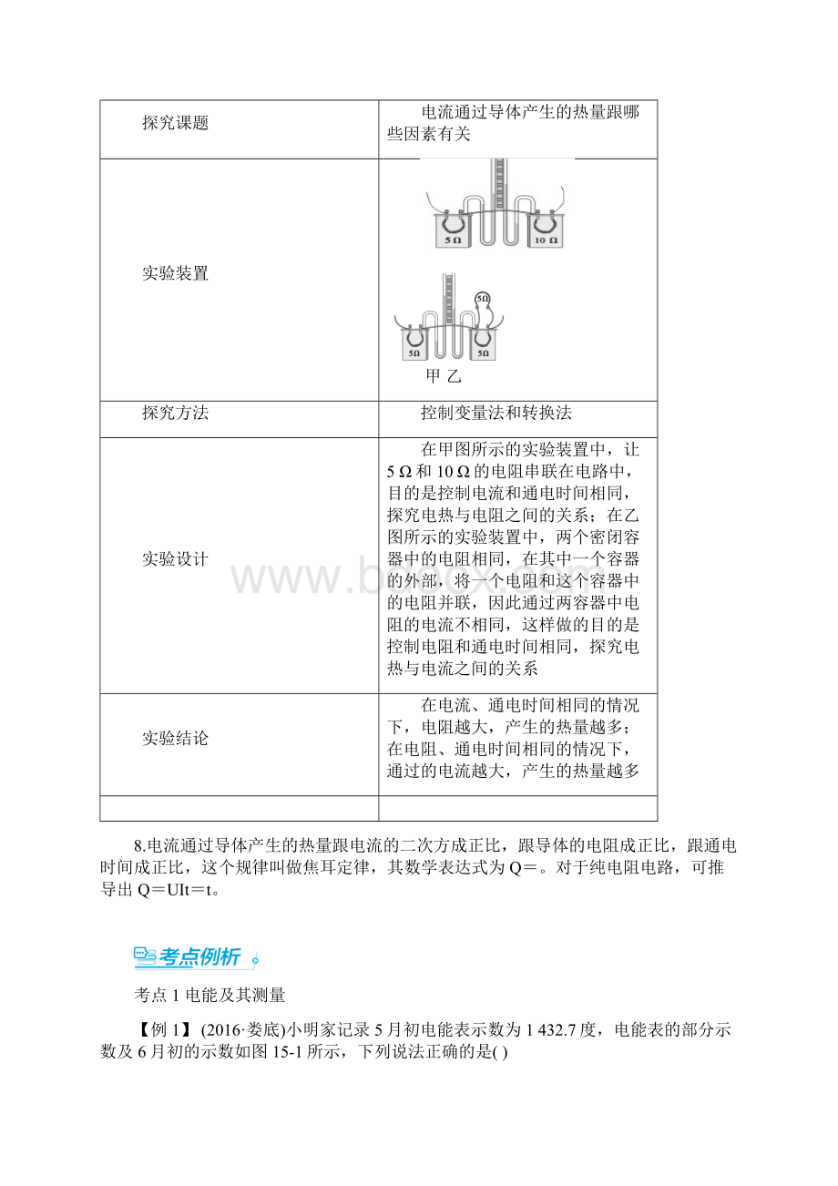 中考零距离潍坊中考物理复习知识精炼 三年中考例析第15单元 电功率.docx_第3页