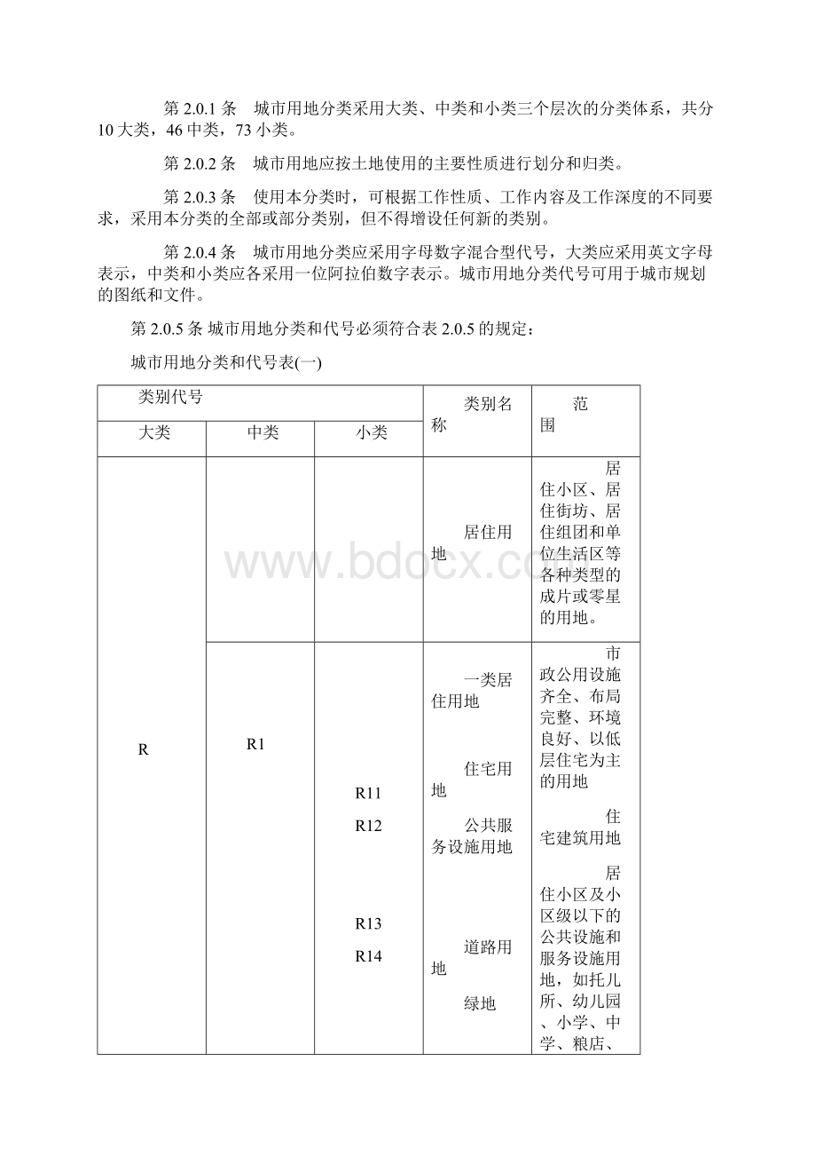 城市用地分类与规划建设用地标准 GBJ 13790Word格式文档下载.docx_第2页