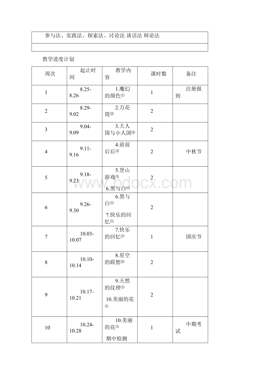 第一学期三年级美术表格教案.docx_第3页