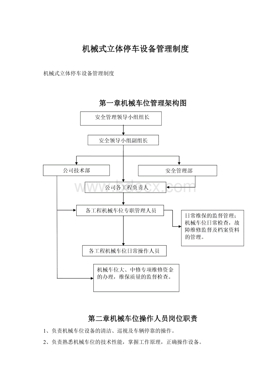 机械式立体停车设备管理制度.docx